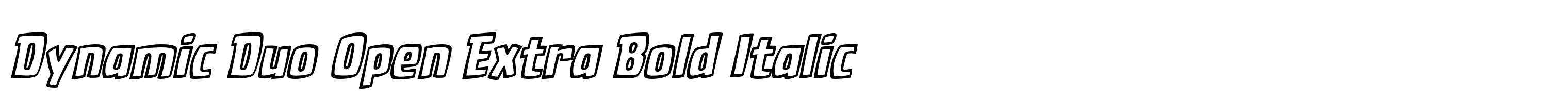 Dynamic Duo Open Extra Bold Italic